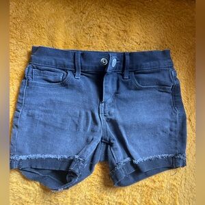 Black denim cut off shorts